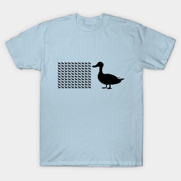 100 Duck Sized Horses or 1 Horse Sized Duck? T-Shirt by alphatauri